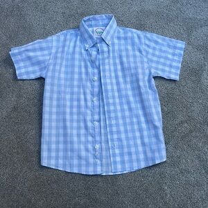 Southern Smocked Company Blue Checkered Short Sleeve Shirt